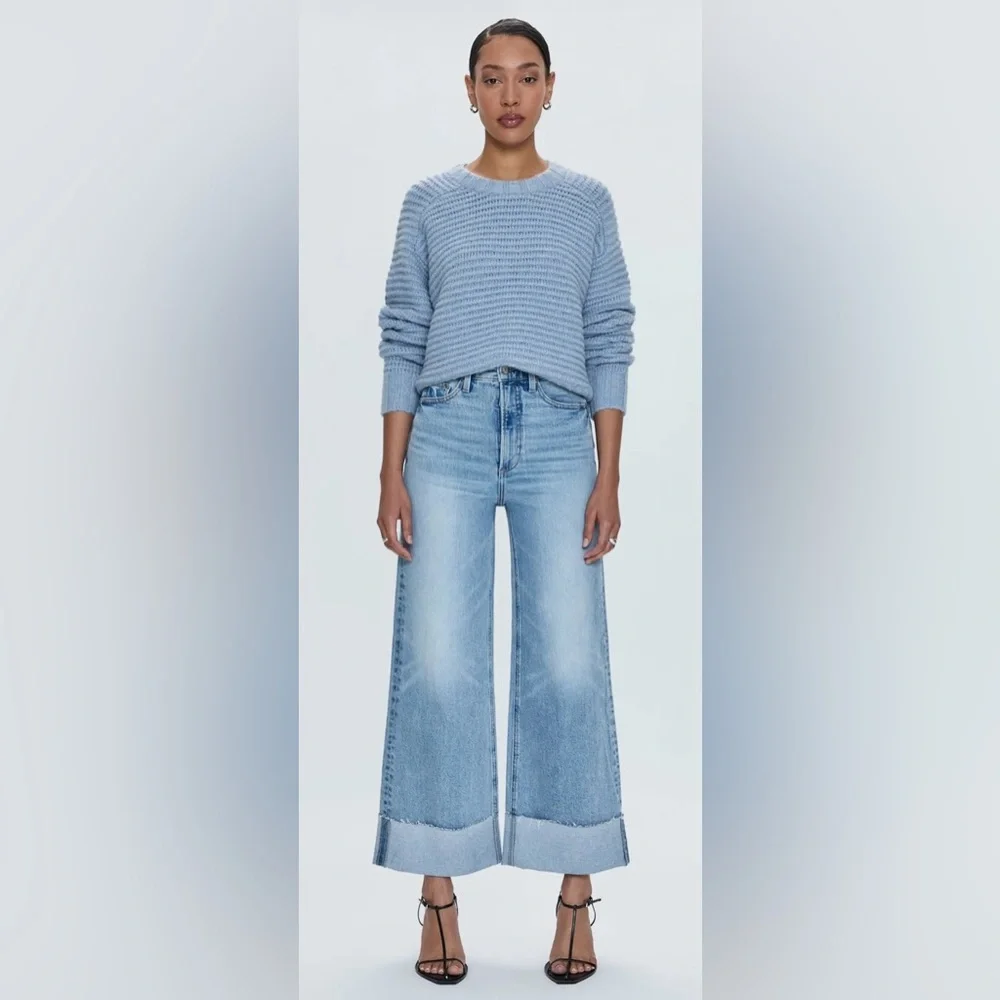 Pistola Lana Raw Hem Ankle Wide Leg Jeans Snowcat - Picture 12 of 12